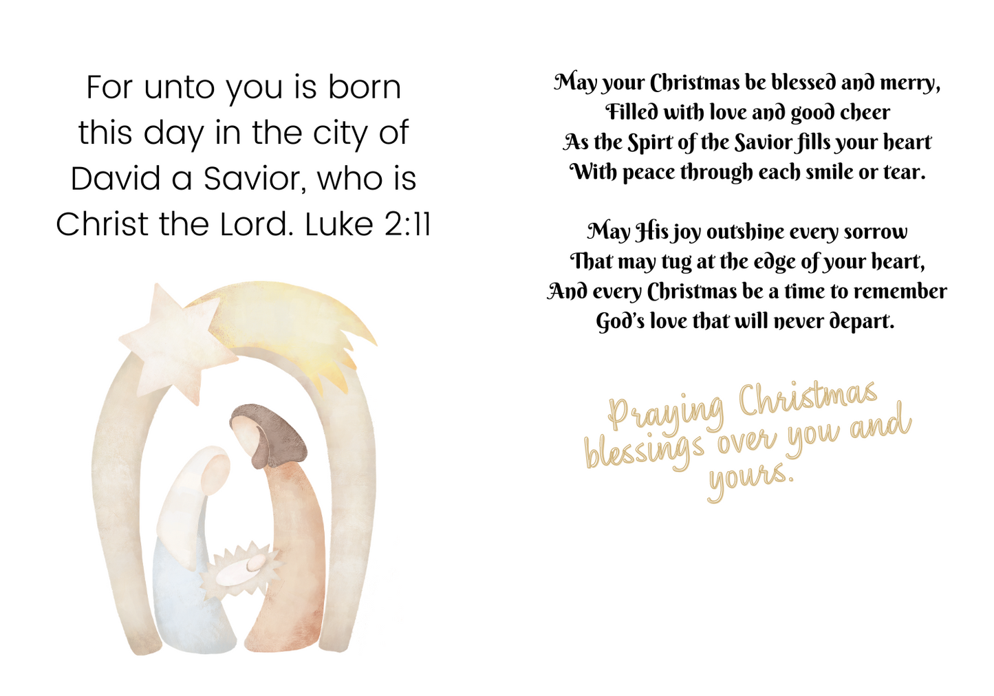Blessed Christmas Bundle - Printable Gift Tags and Christmas Card Collection