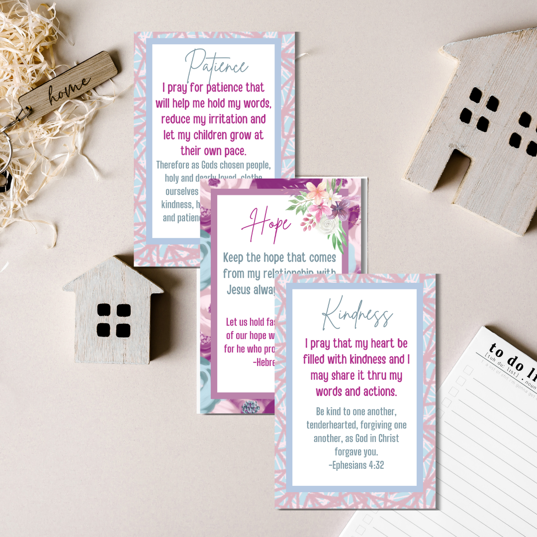 30 Scripture Based Printable Prayer Cards for Moms