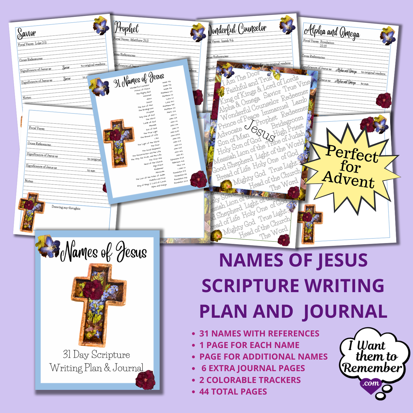 Names of Jesus Scripture Writing Plan and Journal