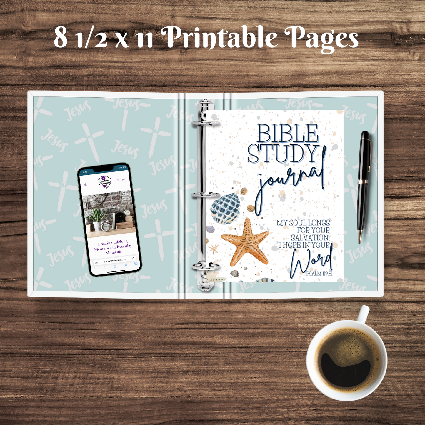 Seashell Bible Study Journal Printable PDF