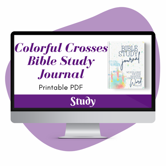 Colorful Crosses Bible Study Journal Printable PDF