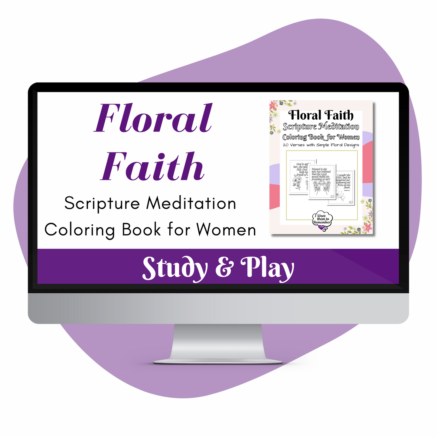 Floral Faith - Scripture Meditation Coloring Book for Women