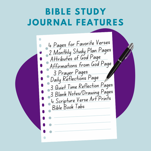 Bible Study Journal Printable PDF Bundle- 3 Designs: Crosses, Floral ...