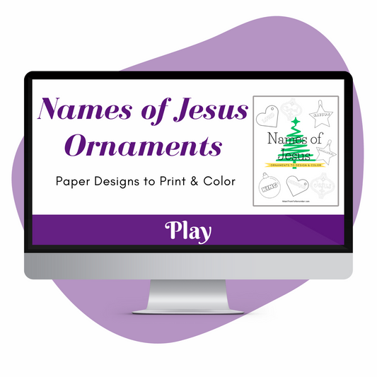 Names of Jesus Ornament Printable