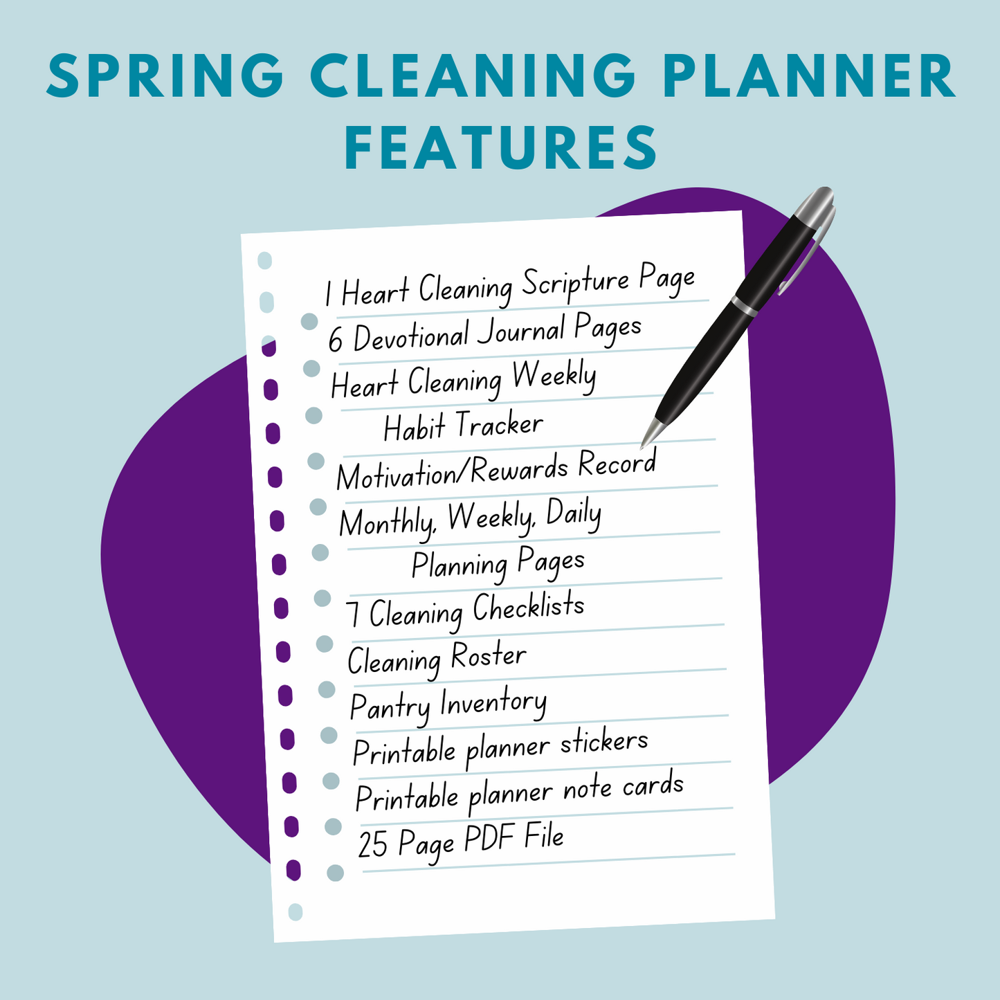 Printable Spring Cleaning Planner for the Heart and Home