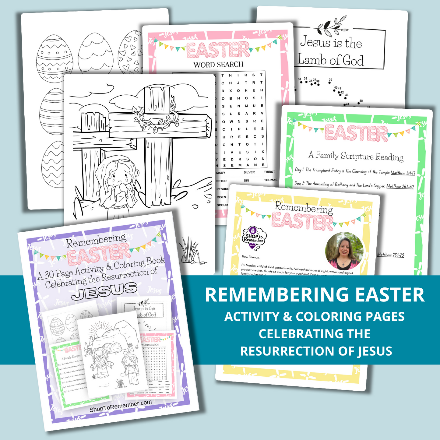 Remembering Easter: Christian Coloring and Activity Pages Celebrating the Resurrection of Jesus