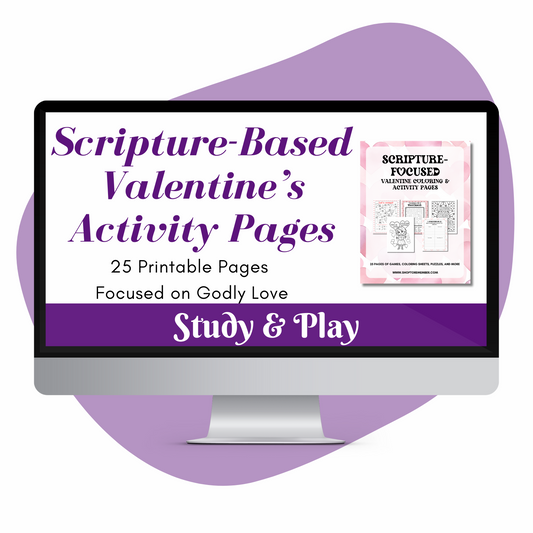 Scripture-Based Valentine Coloring and Activity Pages