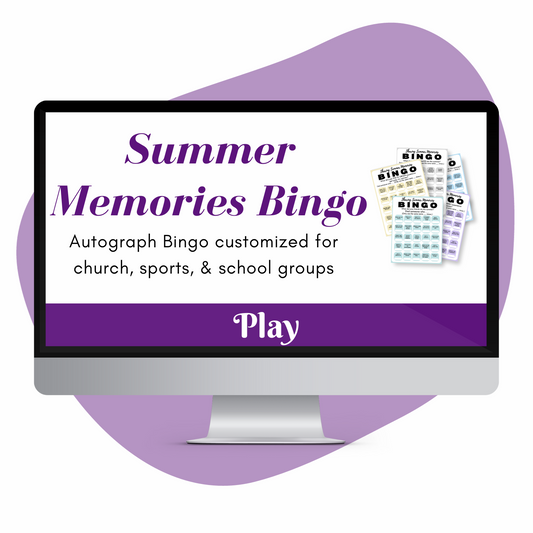 Summer memories autograph bingo game