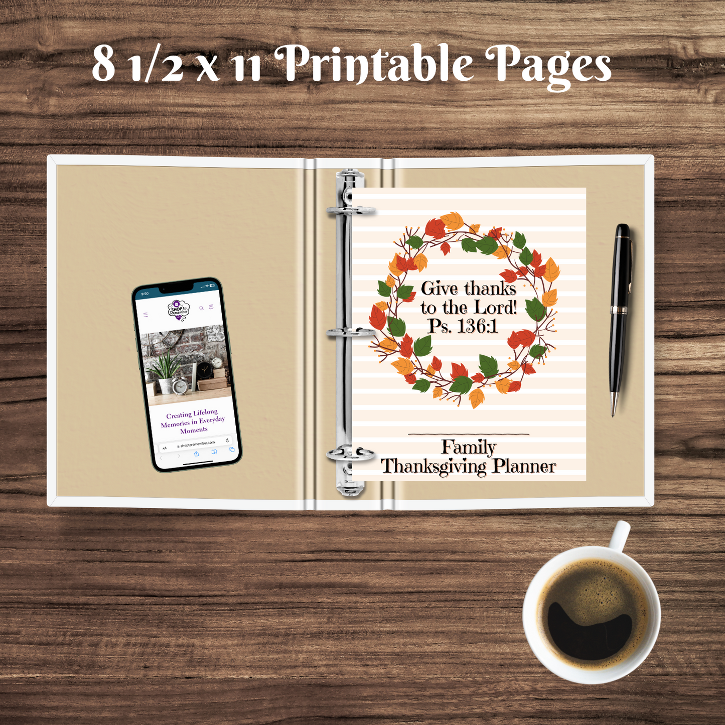 Family Thanksgiving Planner - Preparing Hearts and Homes for Gratitude - Printable PDF